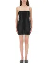 Alexander Wang Mini Dress With Crystal Accents And Spaghetti Straps