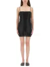Alexander Wang Robe Mini Moulante À Strass In Black