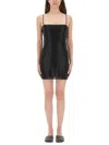 Alexander Wang Robe Mini Moulante À Strass In Black
