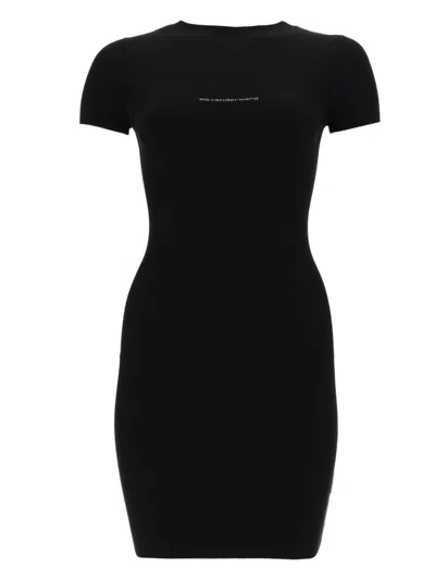 Alexander Wang Mini Dress With Logo In Black