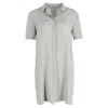 Alexander Wang Mini Fray Detail Shirt Dress In Grey Cotton In Grey
