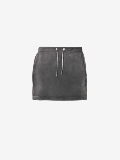 Alexander Wang Mini Skirt With Crystals In Black