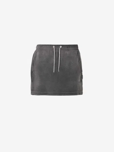 Alexander Wang Mini Knitted Skirt In Antracite Grey