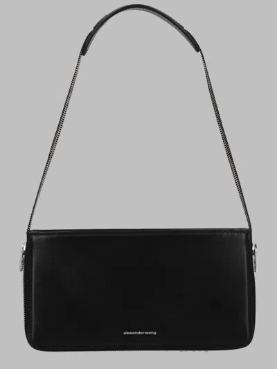 Alexander Wang Mini Leather Shoulder Bag In Black