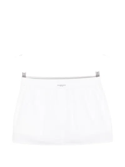 Alexander Wang Mini Logo-patch Boxer-style Shorts In White