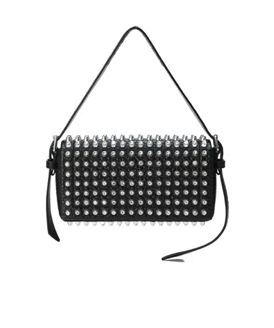 Alexander Wang Mini Ricco Studded Cross Body Bag In Black