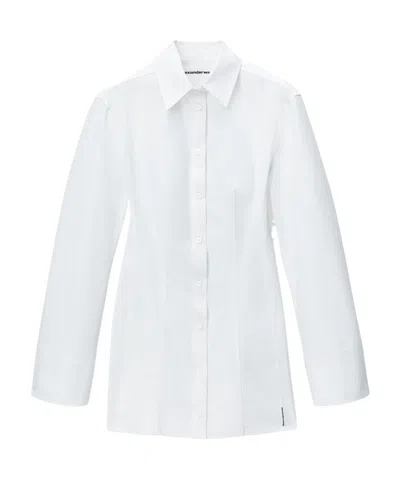 Alexander Wang Mini Shirt Dress In White