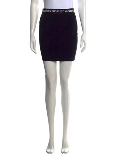 Pre-owned Alexander Wang Mini Skirt In Black