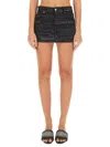 Alexander Wang All Over Embroidery Mini Skort In Black