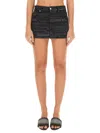Alexander Wang All Over Embroidery Mini Skort In Black