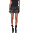 Alexander Wang Crystal Hotfix Miniskirt In Black
