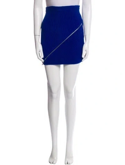 Pre-owned Alexander Wang Mini Skirt In Blue