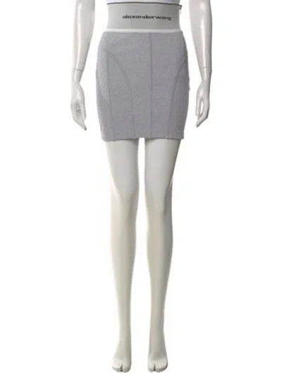 Pre-owned Alexander Wang Mini Skirt In Gray