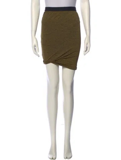 Pre-owned Alexander Wang Mini Skirt In Green