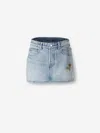 Alexander Wang Mini Skirt Pants In Blue