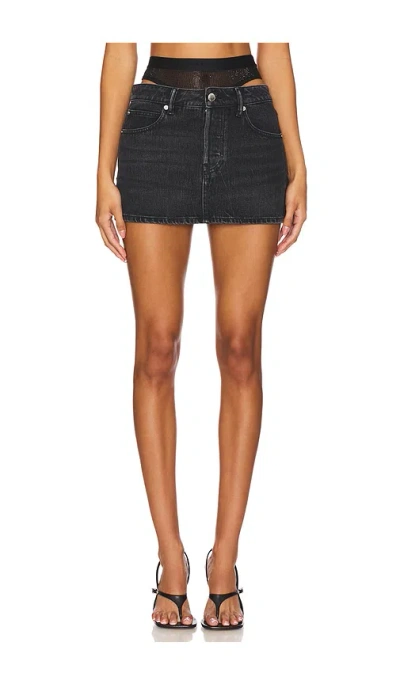ALEXANDER WANG MINI SKIRT PRESTYLE HOTFIX MESH UNDIE