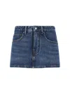 Alexander Wang Mini Skirt "skort" In Deepblue