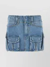 Alexander Wang Mini Skirt With Belt Loops And Cargo Pockets