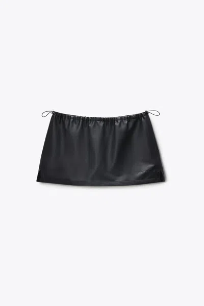Alexander Wang Mini Skirt With Bungee Drawcord In Black
