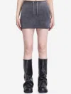 Alexander Wang Mini Skirt With Crystals In Black
