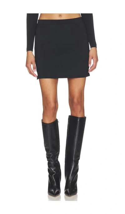 Alexander Wang Mini Skirt With Jacquard Logo Slit In Black