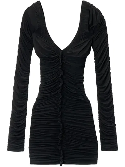 ALEXANDER WANG RUCHED MINI DRESS - WOMEN'S - VISCOSE/ELASTANE