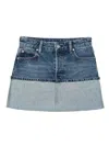Alexander Wang Light Blue Denim Mini Skirt With Flap