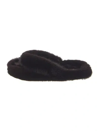 Pre-owned Alexander Wang Mink Slides In Blue