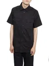 Alexander Wang Men's Black Cotton Shirt With Patch Applications And Double Front Pockets In Black
