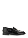 Alexander Wang Glossy Black Loafers With Decorative Strap And Elegant Silhouette In Black