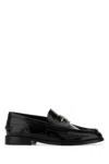 Alexander Wang Glossy Black Loafers With Decorative Strap And Elegant Silhouette In Black