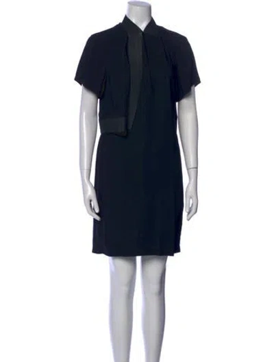 Pre-owned Alexander Wang Mock Neck Knee-length Dress In Black