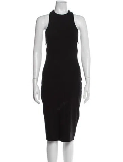 Pre-owned Alexander Wang Mock Neck Knee-length Dress In Black