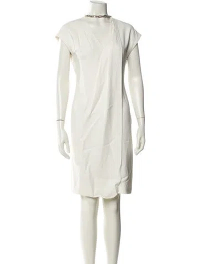 Pre-owned Alexander Wang Mock Neck Knee-length Dress In Neutral