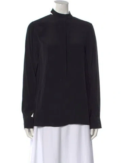 Pre-owned Alexander Wang Mock Neck Long Sleeve Sweatshirt In Black