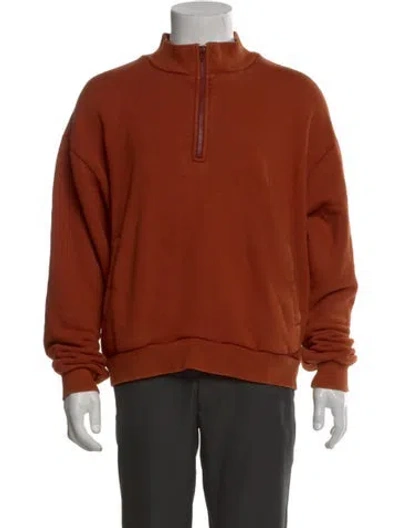 Pre-owned Alexander Wang Mock Neck Long Sleeve Sweatshirt In Orange