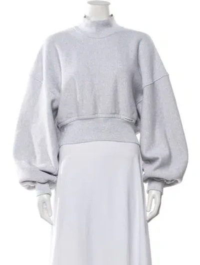 Pre-owned Alexander Wang Mock Neck Long Sleeve Sweatshirt In Purple