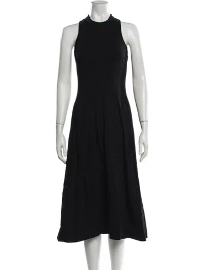 Pre-owned Alexander Wang Mock Neck Midi Length Dress In Black