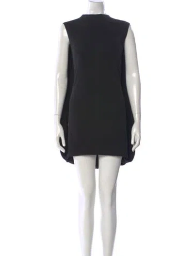 Pre-owned Alexander Wang Mock Neck Mini Dress In Black