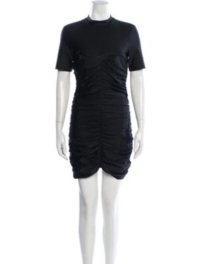 Pre-owned Alexander Wang Mock Neck Mini Dress In Black