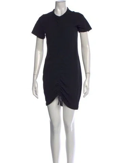 Pre-owned Alexander Wang Mock Neck Mini Dress In Black