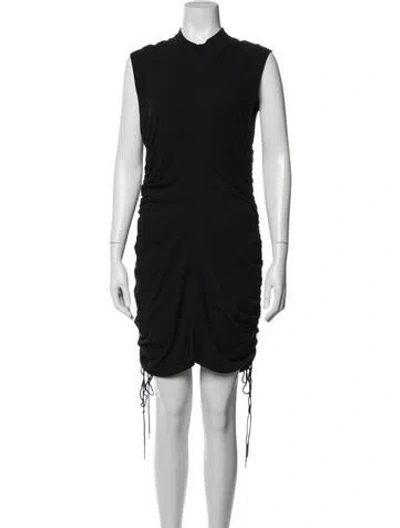 Pre-owned Alexander Wang Mock Neck Mini Dress In Black