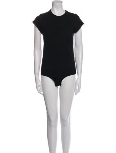 Pre-owned Alexander Wang Mock Neck Short Sleeve Bodysuit In Multi