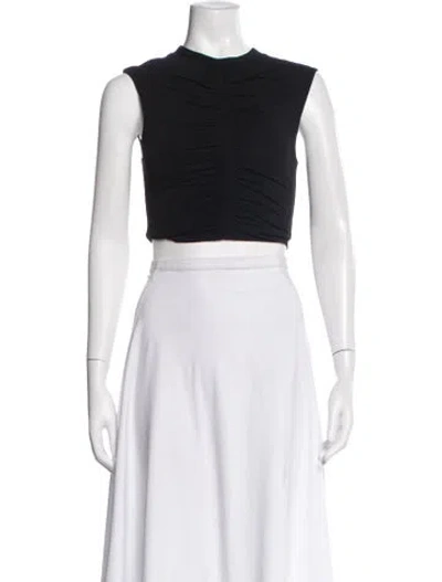 Pre-owned Alexander Wang Mock Neck Sleeveless Crop Top In White
