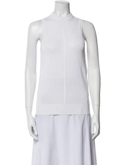Pre-owned Alexander Wang Mock Neck Sleeveless Top In White