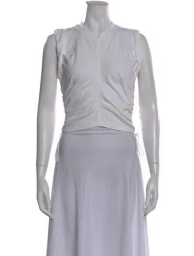 Pre-owned Alexander Wang Mock Neck Sleeveless Top In White