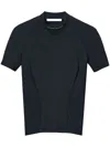Alexander Wang Crew Neck Short Sleeves Top In Black