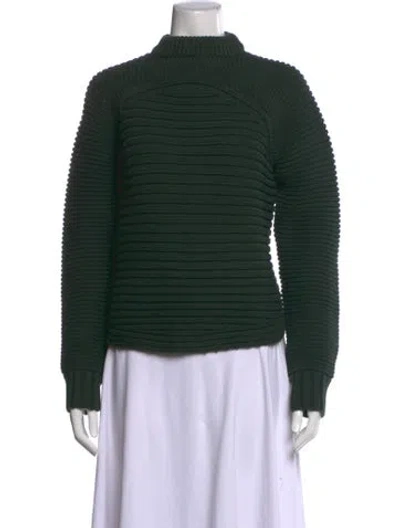 Pre-owned Alexander Wang Mock Neck Sweater In Green