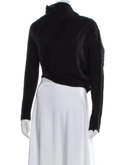 Pre-owned Alexander Wang Mock Neck Sweater W/ Tags In Black