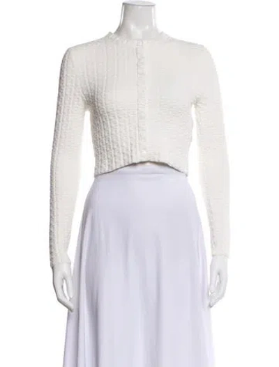 Pre-owned Alexander Wang Mock Neck Sweater In White